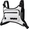 KINGSLONG Tasca sul petto da uomo, leggera, tattica, borsa sportiva, borsa a tracolla, impermeabile, con tasca e spazio aggiuntivo per traning, corsa, ciclismo, escursioni, viaggi, campeggio, bianco