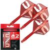 Target Darts Nathan Aspinall The Asp K-Flex Volo e Albero Sistema, Rosso | N. 2Kflex - Intermedio (26mm) Voli e Aste All-In-One K Flex, Accessori Professionali per Freccette