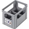 THERMOBABY Contenitore per 6 biberon, grigio carina, fino a 5,6 cm di diametro per biberon, prodotto in Francia
