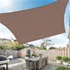 Duerer Vela Ombreggiante Rettangolare 3.6x4.8m Tenda a Vela Protezione UV 95%, 185GSM Densità Vela Parasole All'aperto per Giardino, Patio, Pergola, Cortile-Marrone