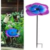 ZJILIXIA Abbeveratoio per Uccelli in Piedi, Mangiatoia per Uccelli Con Piedistallo,Abbeveratoio per Uccelli,Per Uccelli Selvatici,Abbeveratoio per Uccelli in Metallo,Decorazione Del Giardino (Blu Viola)