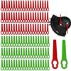 SDXCJY 120 lame per tagliaerba in plastica, colore rosso, lame per tagliaerba da 83 mm, accessori per tosaerba, accessori per tagliaerba senza fili (120 pezzi)