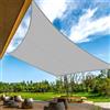 BARAKYEG Tenda a Vela Ombreggiante 2x3m Rettangolare,Telo Parasole Tenda da Sole Esterno in Oxford,vele ombreggianti,Tenda a Vela Giardino Tendalino per Balcone Terrazza Campeggio,Grigio