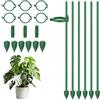 ANOMM 21 Pezzi Kit di Supporto per Piante, Bastoncini di Supporto da Interno, Include Presa a Pavimento, Tubo di Collegamento, Asta e Clip di Fissaggio, Adatto per Orchidee, Monstera Deliciosa, Rose