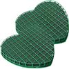 RUNFENG 2 Pezzi Blocchi di Fiori in Schiuma a Forma di Cuore a Griglia, Piatto per Fiori per Auto Nuziale con Ventosa con Cuore di Argilla per Matrimonio, Compleanno,DIY (20 * 21 cm)
