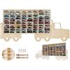 Dekoralove Scaffale per auto compatibile con Hot Wheels - organizzatore per auto/macchinine - libreria in legno da parete - 80 posti - per bambini - collezionisti - per camera da ragazzo - camion DEKORALOVE