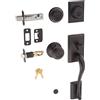 SCHLAGE F62-ADD-GEO Addison Double Cylinder Handleset with Georgian Interior Kno, Matte Black by Lock Company