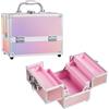 Joligrace Valigetta Trucco Valigetta Trucchi per Cosmetici Makeup Valigia porta Trucchi Beauty Case da Viaggio Cofanetto Trucco Valigetta Unghie Caso Cosmetici Organizzatore, Rosa Sirena