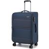 British Traveller Valigia Media Espandibile 68,5cm Trolley Medio Rigido Valigie Cabina con 4 Ruote Girevoli e TSA Lucchetto(24pollici, Blu)