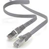1aTTack.de Cavo di rete piatto Cat.7 Gigabit Ethernet Lan (RJ45), 10Gbit/s, compatibile con Cat.5 -Cat.5e - Cat.6 Grigio / 1 pz 3 m