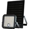 V-TAC Faro LED Solare 30W con Sensore PIR e Telecomando CCT 4000K/6000K IP65 Nero 24277
