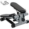 SPORTNOW Mini stepper con bande di resistenza, display LCD e pedali antiscivolo - 41 x 30,5 x 18,5 cm, grigio | Aosom Italy