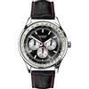 Sekonda Maverick - Orologio al quarzo da uomo, 43 mm, con display analogico, Nero, Pelle Nera Punti Rossi, Bracciale