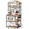 VEVOR Scaffale da Cucina Portaoggetti Microonde Utensili da Cucina 80x40x161,8 cm Scaffale Multipresa Integrata Cavo da 1,5 m Supporto con Ripiani da Bar Ristorante, Porta Spezie Scolapiatti Ganci