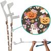 My Add On myCover a tema Halloween - Copertura alla moda per stampelle e bastoni - Adatta a tutte le stampelle e ai bastoni da passeggio, tessuto elastico lavabile - 2 pezzi
