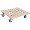 WAGNER Carrello per piante PIANO 38 x 38 x 10 cm I Per interni, faggio naturale I Portavaso in legno massello FSC® con Ruote I 2 Ruote con freno I Portata 200 kg I Fatto in UE - 20032901