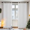 Deconovo Tende Soggiorno Oscuranti 140x200 CM 2 Pezzi, Tende Termiche Isolanti Moderne per Finestre Interni, con Passanti, Grigio Perla