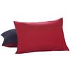 Levinsohn Lux Hotel Biancheria da Letto Reversibile in Microfibra, Panno, Standard/Queen, Navy/Rosso, 2-Pack