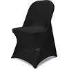 Babenest Spandex Folding Chair Covers - 30PCS Upgraded Universal Stretch Washable Fitted Chair Slipcovers Protector for Wedding, Holidays, Banquet, Party, Celebration (Black)