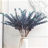 FuleHouzz 5 steli di eucalipto artificiale morbidi al tatto, per la casa, matrimonio, composizione floreale, blu