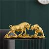 AETVRNI Sculture artigianali da parete a forma di toro e orso, decorazione unica per professionisti finanziari, oro