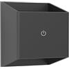 Eglo Lampada da parete a batteria Tressanti, corpo luce esterna con sensore di movimento, senza fili, touch, in plastica nera, IP44, 9,4 x 11,6 cm