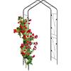 Relaxdays Arco per Rose Rampicanti da Giardino, Sostegno per Piante, HLP: 213 x 106 x 41 cm, Supporto in Ferro, Nero
