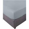 Miracle Home. Lenzuolo con angoli 100% microfibra garzata, regolabile, elastico e antipeeling. 150X200. Letto 150. Grigio
