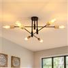 Comely Plafoniera Vintage E27, Lampadario Soffitto Industriale Forme DIY