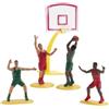 dekora - Kit decorazione torta basket con canestro e giocatori in PVC, cake topper compleanno bambini, decorazioni torta compleanno tema basket, topper per torte e torte di caramelle