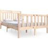 vidaXL Letto in legno massiccio 120x200 cm