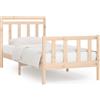 vidaXL Letto in legno massiccio di pino 90x200 cm