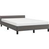 vidaXL Struttura letto senza materasso grigio 120x190 cm in Pelle finta