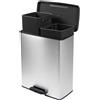 Curver Articolo di seconda scelta Curver Deco Bin Slim 254619, pattumiera da 52 litri, 486 x 615 x 284 mm, argento, Eimer615