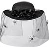 Boland- Cappello Vedova Nera Spider Widow con Velo per Adulti, Nero, Taglia Unica, 04120