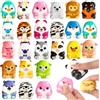 ComPDCVD 24 Pezzi Squishy Antistress Gadget Compleanno Bambini Animali Kawaii Squishy Antistress fine festa compleanno bambina giochi Pensierini Giochini Scuola Rimbalzo Lento Alleviare