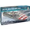 Italeri 5626 M.A.S. 568 4a Serie with Crew M.A.S. Crew & Accessories Included, Scala 1:35, Plastic Model Kit, Modello in plastica da Montare, modellismo, Navi Militari