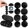 VICTERR 8 Pezzi di Giocattoli Magnetici Anti-Stress, Palline Sensoriali Magnetiche VICTERR, Giocattolo in Silicone per Ridurre lo Stress, Giochi Magnetici con Palline per Adulti e Bambini Nero