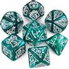 QMAY DND Dice Polyhedral Dice Set - 7 pezzi per Dungeon and Dragons MTG RPG D&D D20, D12, D10, D%, D8, D6, D4 (Natale verde)