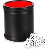 Hileyu Yahtzee - Set di coppe con 5 dadi in similpelle professionale per giocare a giochi, Yahtzee, casinò, farkle, bomboniere, tazza e dadi, set Yahtzee