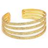 Vestopazzo bracciale fascia design multilinee in ottone.Bracciale rigido con decorazioni in rilievo.Nickel tested.Lavorazione artigianale.Misura regolabile.DD11099, tg unica