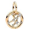 WEIMU Charm con segno zodiacale per bracciale, in argento sterling 925, con 12 costellazioni, per San Valentino, festa della mamma, per braccialetti europei, m, Argento sterling, Zirconia cubica
