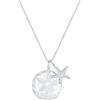 Elli Collana da Donna con Piatto di Stelle Marine e Fiori in Argento 925