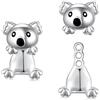 Midir&Etain Orecchini ipoallergenici a forma di volpe/koala/gatto, da donna, in argento Sterling 925, orecchini a forma di animale, gioielli regalo per orecchie sensibili, Argento sterling