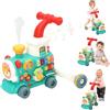 Nukdey Girello per Bambini 3 in 1, Carrello Primi Passi con 10+ Gioco Educative, Luci & Musica, Effetto Nebbia, Velocità Regolabili, Centro Attività Montessori, Regalo per Ragazzi e Ragazze 6+ Mesi