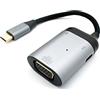System-S Adattatore 3 in 1 VGA DB-15 femmina & 2 X USB 3.1 tipo C femmina a tipo C maschio in grigio