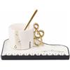 eKsdf Tazze in Ceramica con Note Musicali con Piattino e Cucchiaino, Tazze da Caffè Creative con Tema Piano, Tazze da Cappuccino 200 ml, Tazze da Caffè in Porcellana, Tazze Mocha in Set Regalo (Bianco