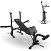 Mobiclinic® fitness, Panca palestra multifunzione, Pressfit, Regolabile, Pieghevole, Acciaio, Supporta fino a 250 kg, Supporto per barre, Ideale esercizi di forza casa