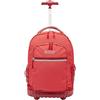 Travelers Club - Zaino con Ruote e Spalline, Rosso, 45 cm