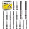FamlTol 18 Pezzi T25 Iinserti Torx 50 mm 1/4 Esagonale Punta Magnetica in Acciaio S2 Punte per Avvitatore a Batteria per Elettronica Elettrodomestici e Riparazione Auto